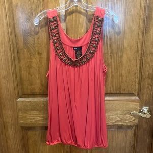 Grace Elements Beaded Tank top blouse XXL